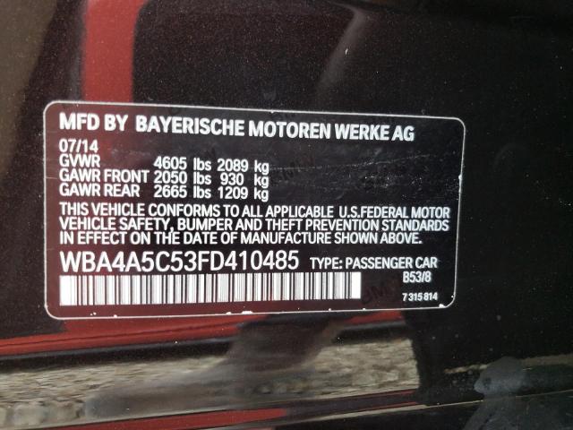 Photo 10 from auction – 2015 BMW 428 I GRAN with VIN WBA4A5C53FD410485
