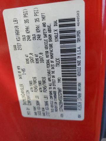 Photo 10 from auction – 2005 DODGE DAKOTA QUA with VIN 1D7HW28N45S237007
