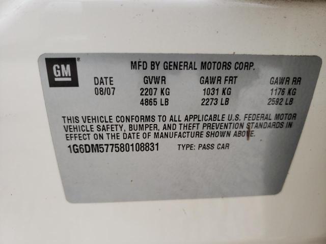 Photo 10 from auction – 2008 CADILLAC CTS with VIN 1G6DM577580108831