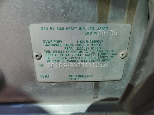 Photo 10 from auction – 2007 SUBARU FORESTER 2 with VIN JF1SG63607G711731