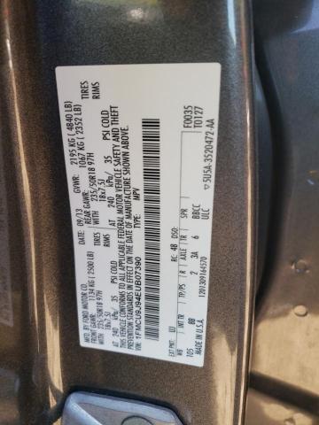 Photo 10 from auction – 2014 FORD ESCAPE TIT with VIN 1FMCU9J94EUB07390