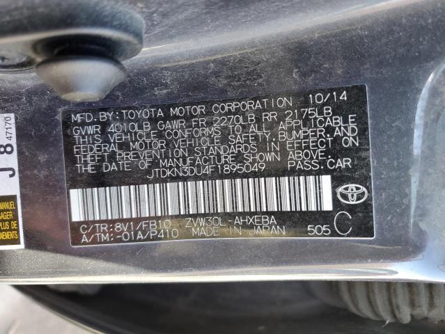 Photo 10 from auction – 2015 TOYOTA PRIUS with VIN JTDKN3DU4F1895049