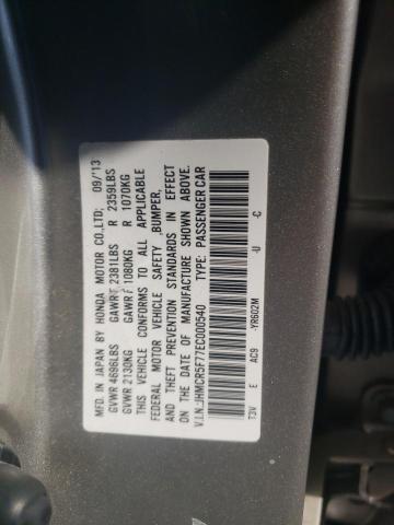 Photo 10 from auction – 2014 HONDA ACCORD PLU with VIN JHMCR5F77EC000540