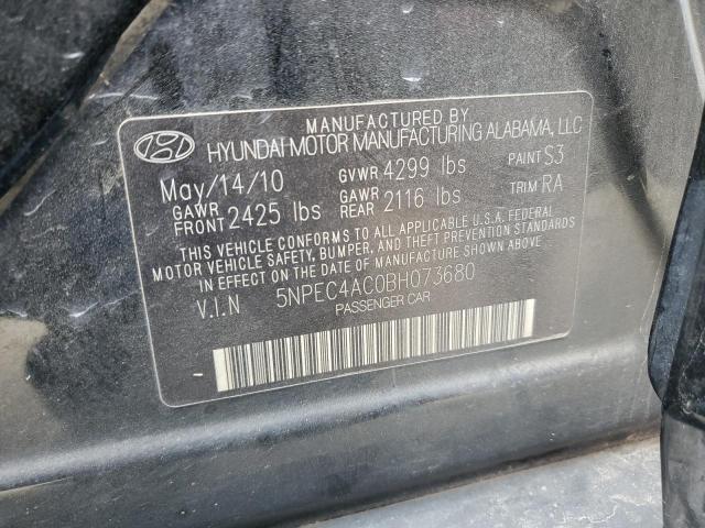 Photo 10 from auction – 2011 HYUNDAI SONATA SE with VIN 5NPEC4AC0BH073680
