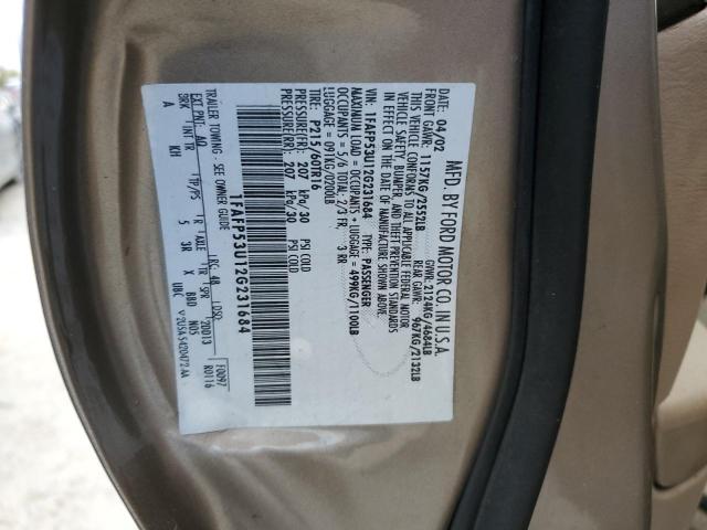 Photo 10 from auction – 2002 FORD TAURUS SE with VIN 1FAFP53U12G231684