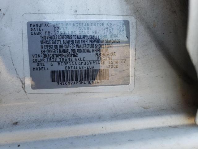 Photo 10 from auction – 2017 NISSAN VERSA S with VIN 3N1CN7AP0HL908162