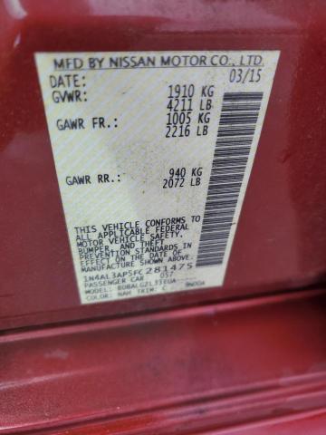Photo 10 from auction – 2015 NISSAN ALTIMA 2.5 with VIN 1N4AL3AP5FC281475