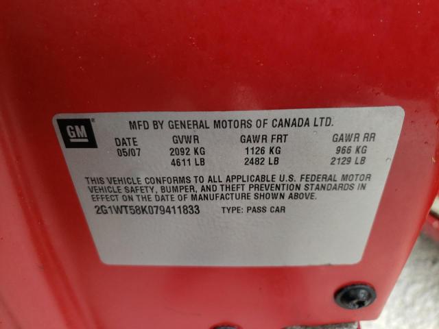 Photo 10 from auction – 2007 CHEVROLET IMPALA LT with VIN 2G1WT58K079411833