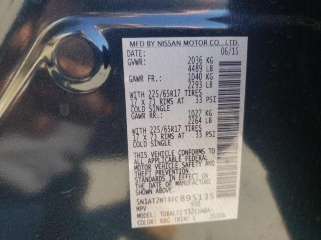Photo 10 from auction – 2015 NISSAN ROGUE S with VIN 5N1AT2MT4FC895135