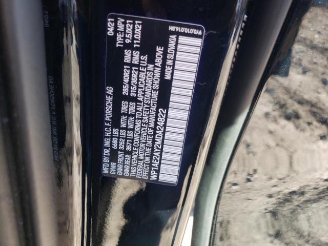 Photo 10 from auction – 2021 PORSCHE CAYENNE E- with VIN WP1AE2AY2MDA24822