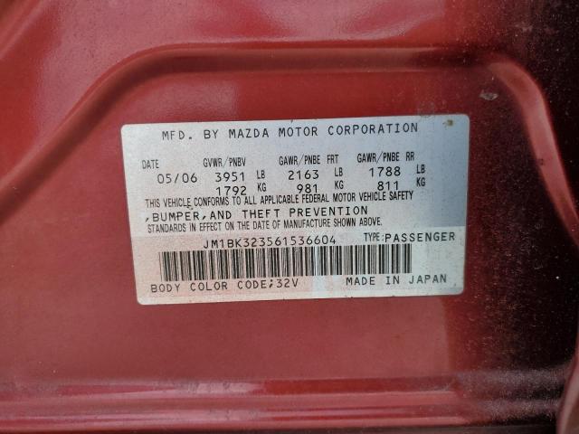 Foto 10 de la subasta – 2006 MAZDA 3 S con VIN JM1BK323561536604