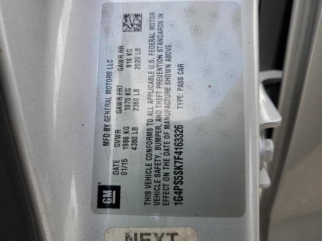 Photo 10 from auction – 2015 BUICK VERANO with VIN 1G4PS5SK7F4163326