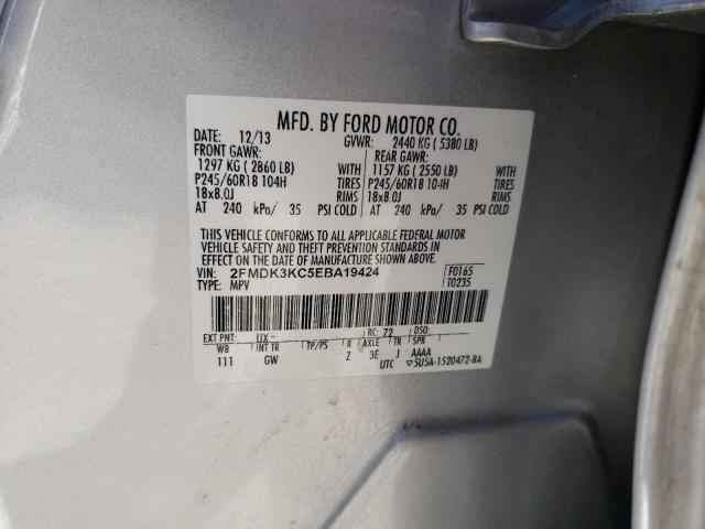 Photo 10 from auction – 2014 FORD EDGE LIMIT with VIN 2FMDK3KC5EBA19424