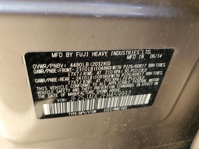 Photo 10 from auction – 2015 SUBARU FORESTER 2 with VIN JF2SJADC2FH459932