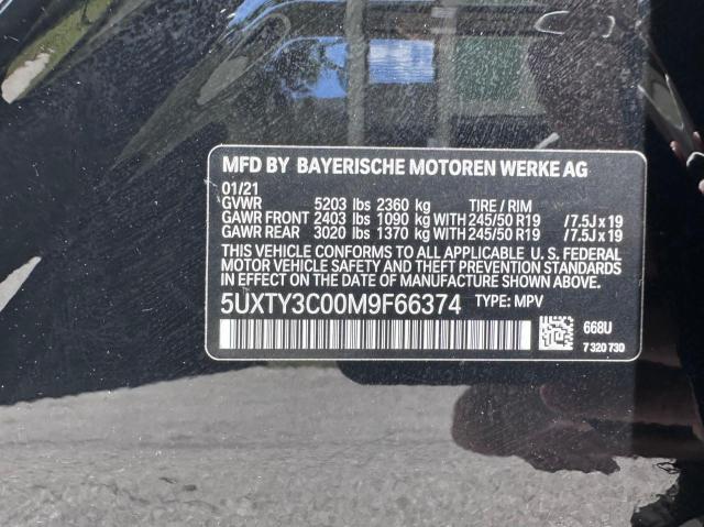 Photo 10 from auction – 2021 BMW X3 SDRIVE3 with VIN 5UXTY3C00M9F66374