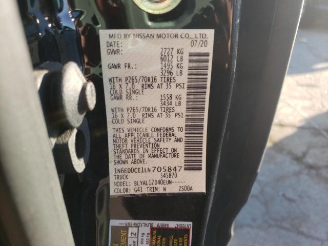 Photo 10 from auction – 2020 NISSAN FRONTIER S with VIN 1N6ED0CE1LN705847