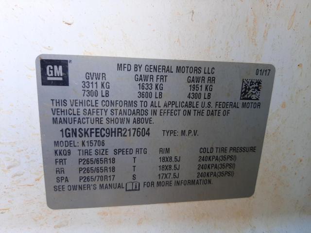 Photo 10 from auction – 2017 CHEVROLET TAHOE SPEC with VIN 1GNSKFEC9HR217604