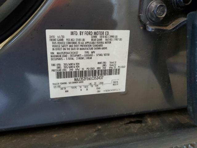 Photo 10 from auction – 2020 FORD ECOSPORT S with VIN MAJ3S2FE6LC353437