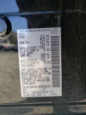 Photo 10 from auction – 2017 NISSAN ROGUE SV with VIN 5N1AT2MVXHC806091