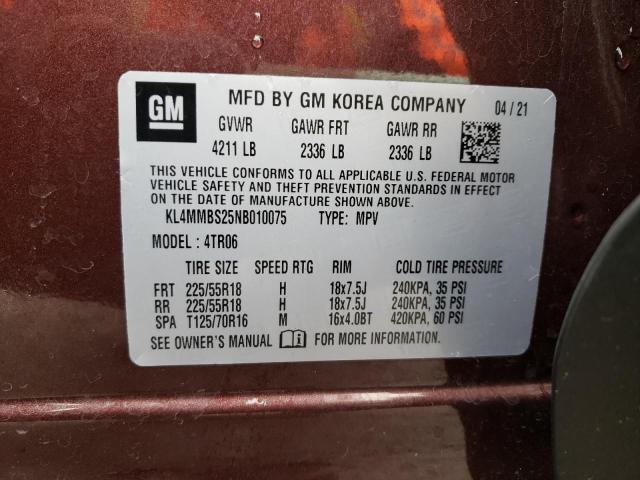 Photo 10 from auction – 2022 BUICK ENCORE GX with VIN KL4MMBS25NB010075