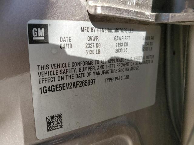 Photo 10 from auction – 2010 BUICK LACROSSE C with VIN 1G4GE5EV2AF265997