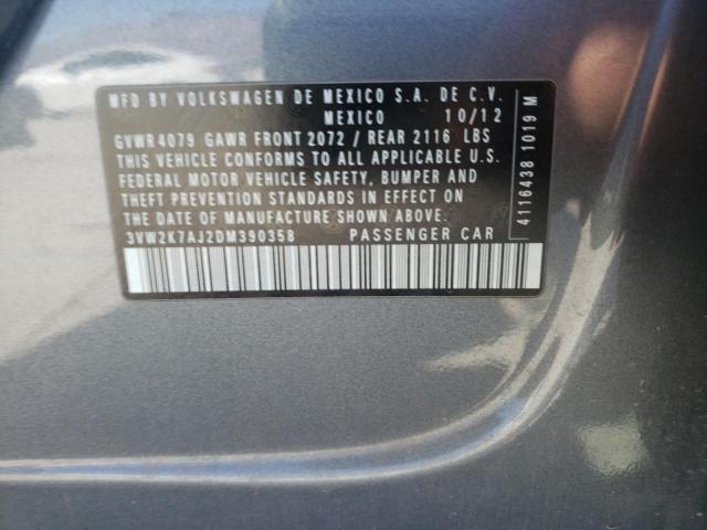 Photo 10 from auction – 2013 VOLKSWAGEN JETTA BASE with VIN 3VW2K7AJ2DM390358