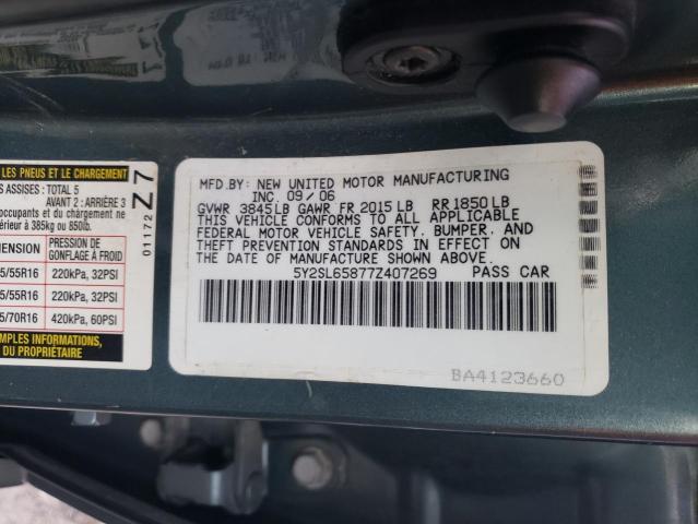 Photo 10 from auction – 2007 PONTIAC VIBE with VIN 5Y2SL65877Z407269