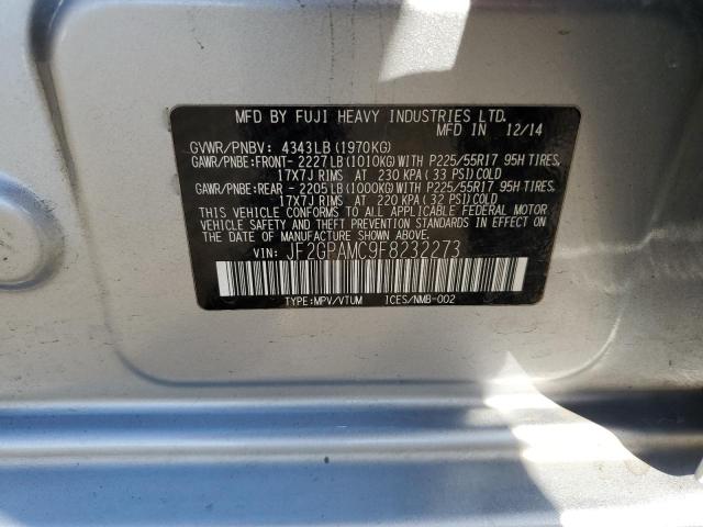 Foto 10 de la subasta – 2015 SUBARU XV CROSSTR con VIN JF2GPAMC9F8232273
