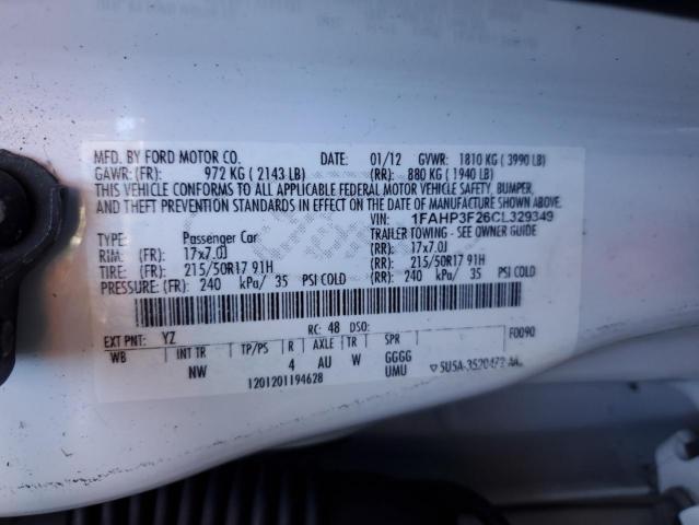 Photo 10 from auction – 2012 FORD FOCUS SE with VIN 1FAHP3F26CL329349