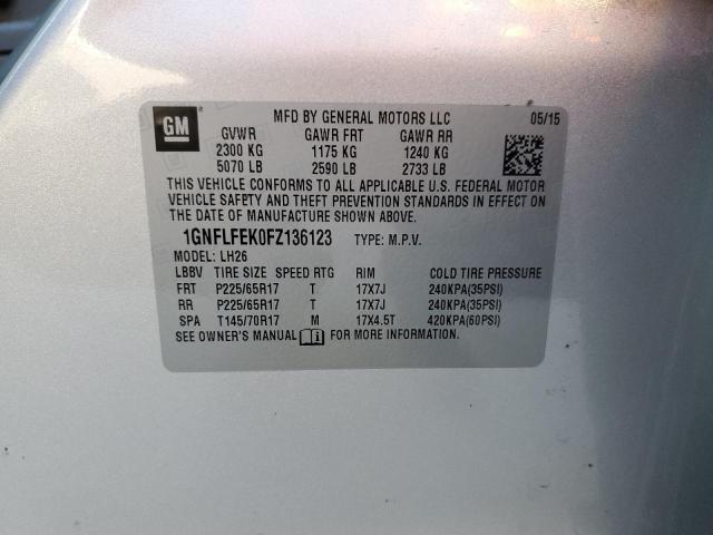 Photo 10 from auction – 2015 CHEVROLET EQUINOX LT with VIN 1GNFLFEK0FZ136123