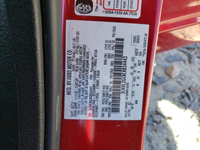 Photo 10 from auction – 2012 LINCOLN MKZ with VIN 3LNHL2GC8CR834443
