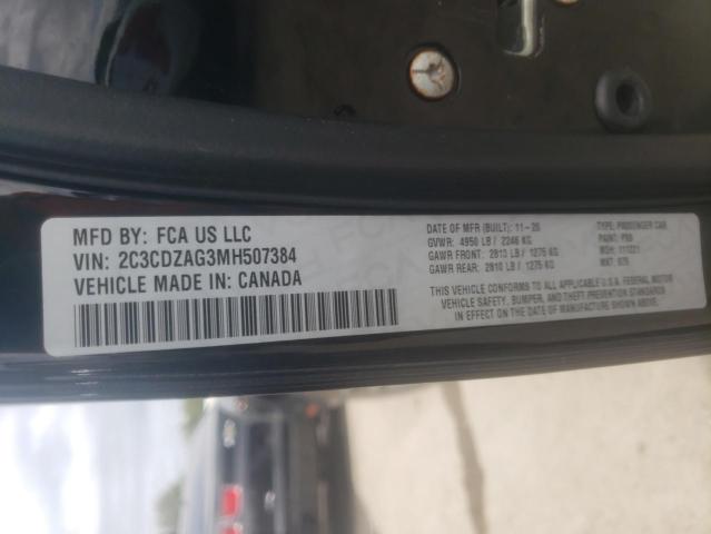 Photo 10 from auction – 2021 DODGE CHALLENGER with VIN 2C3CDZAG3MH507384