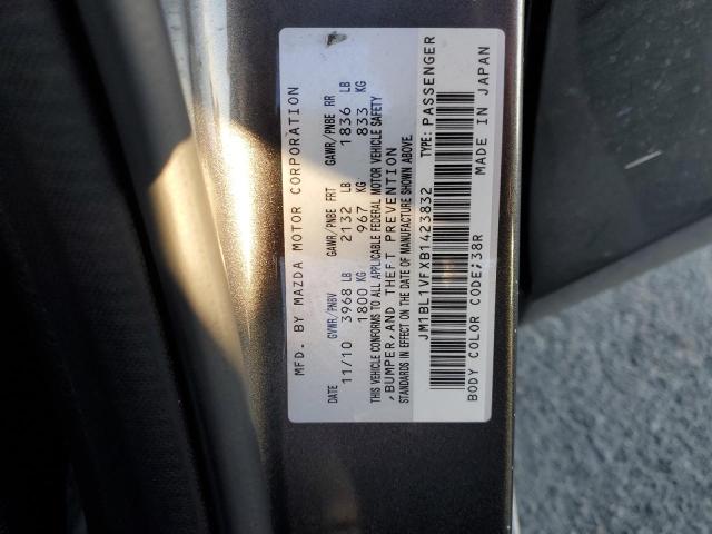 Photo 10 from auction – 2011 MAZDA 3 I with VIN JM1BL1VFXB1423832