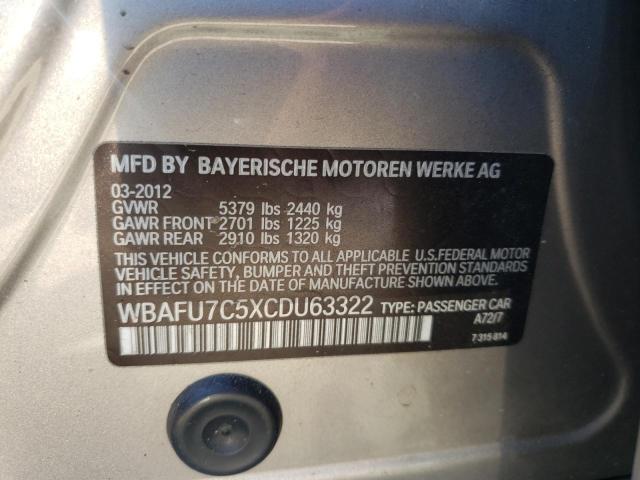Photo 10 from auction – 2012 BMW 535 XI with VIN WBAFU7C5XCDU63322