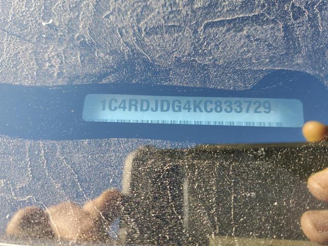 Photo 10 from auction – 2019 DODGE DURANGO GT with VIN 1C4RDJDG4KC833729