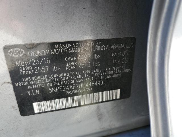 Photo 10 from auction – 2017 HYUNDAI SONATA SE with VIN 5NPE24AF7HH448499