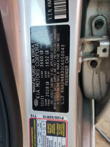 Photo 10 from auction – 2012 KIA RIO EX with VIN KNADN4A30C6050043