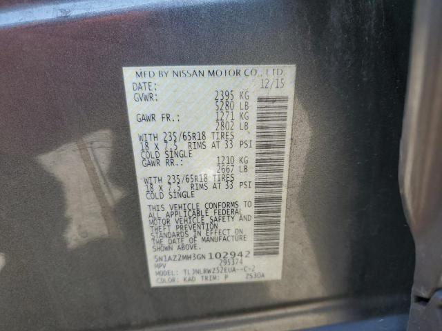 Photo 10 from auction – 2016 NISSAN MURANO S with VIN 5N1AZ2MH3GN102942