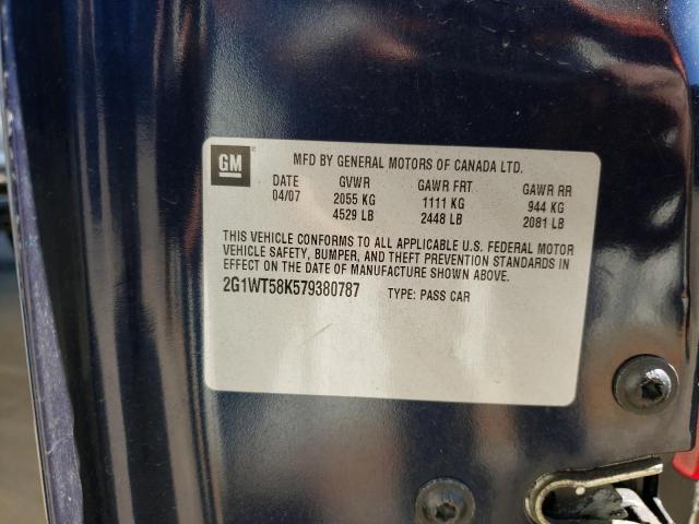 Zdjęcie 10 z aukcji – 2007 CHEVROLET IMPALA LT z VIN 2G1WT58K579380787