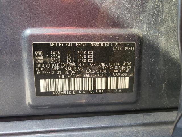 Photo 10 from auction – 2013 SUBARU LEGACY 2.5 with VIN 4S3BMBC66D3043870