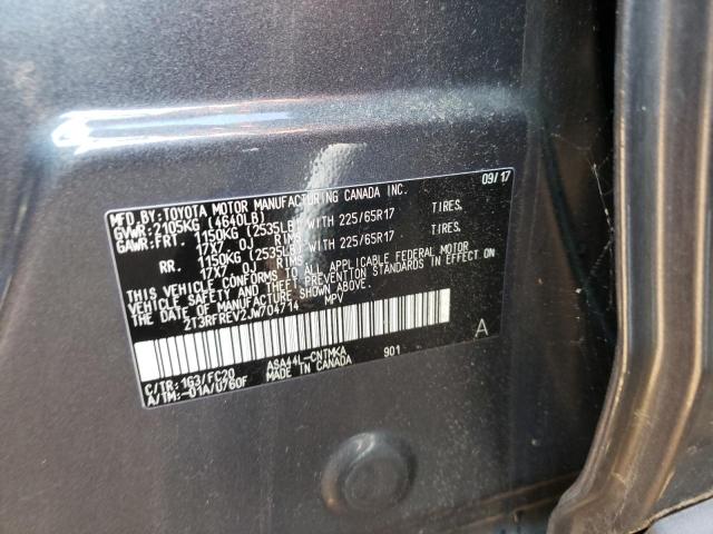 Photo 10 from auction – 2018 TOYOTA RAV4 ADVEN with VIN 2T3RFREV2JW704714