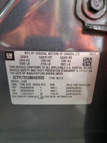 Photo 10 from auction – 2011 GMC TERRAIN SL with VIN 2CTFLTE53B6422835