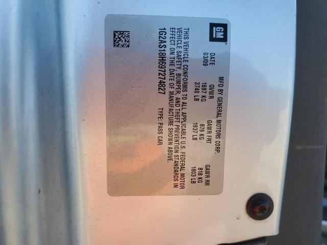 Photo 10 from auction – 2009 PONTIAC G5 with VIN 1G2AS18H697274827