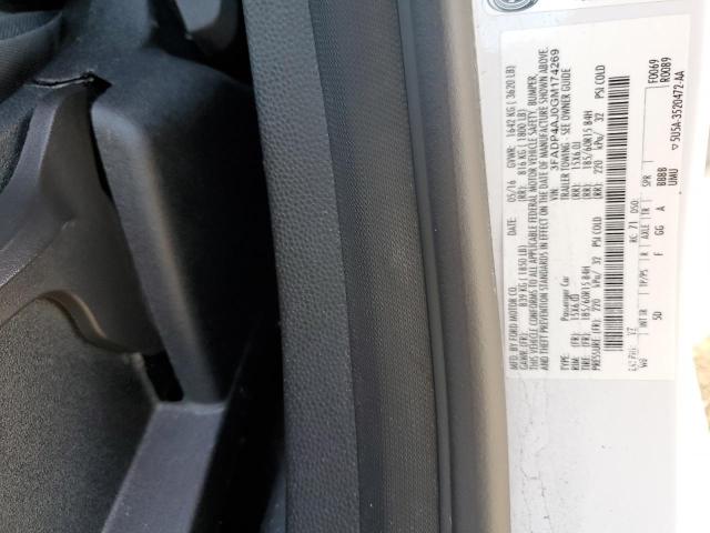 Photo 10 from auction – 2016 FORD FIESTA S with VIN 3FADP4AJ0GM174269