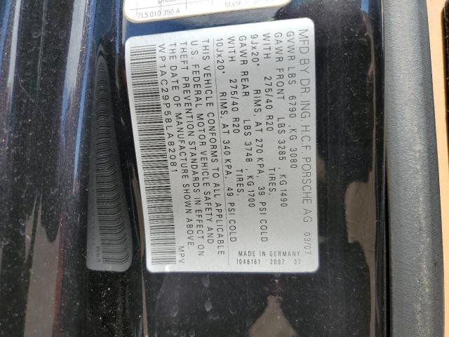 Photo 10 from auction – 2008 PORSCHE CAYENNE TU with VIN WP1AC29P58LA82081