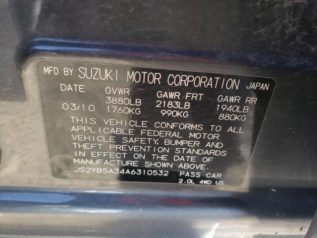 Photo 10 from auction – 2010 SUZUKI SX4 with VIN JS2YB5A34A6310532