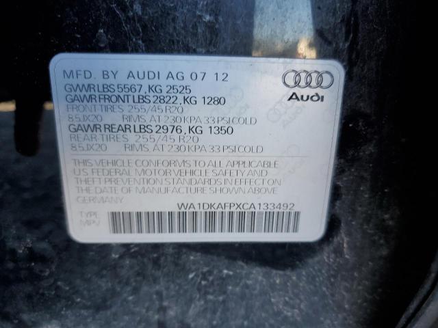 Photo 10 from auction – 2012 AUDI Q5 PREMIUM with VIN WA1DKAFPXCA133492