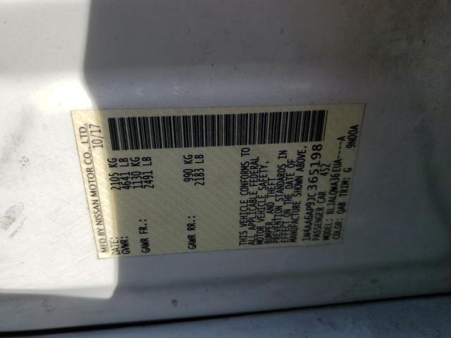 Photo 10 from auction – 2018 NISSAN MAXIMA 3.5 with VIN 1N4AA6AP9JC365198