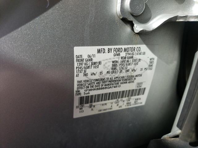 Photo 10 from auction – 2011 FORD EXPLORER with VIN 1FMHK8B86BGA74513