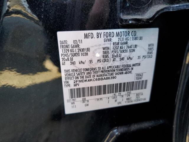 Photo 10 from auction – 2011 FORD EDGE LIMIT with VIN 2FMDK4KC6BBA86390
